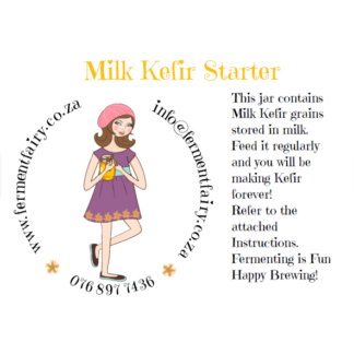 Milk Kefir Starter Grains Label